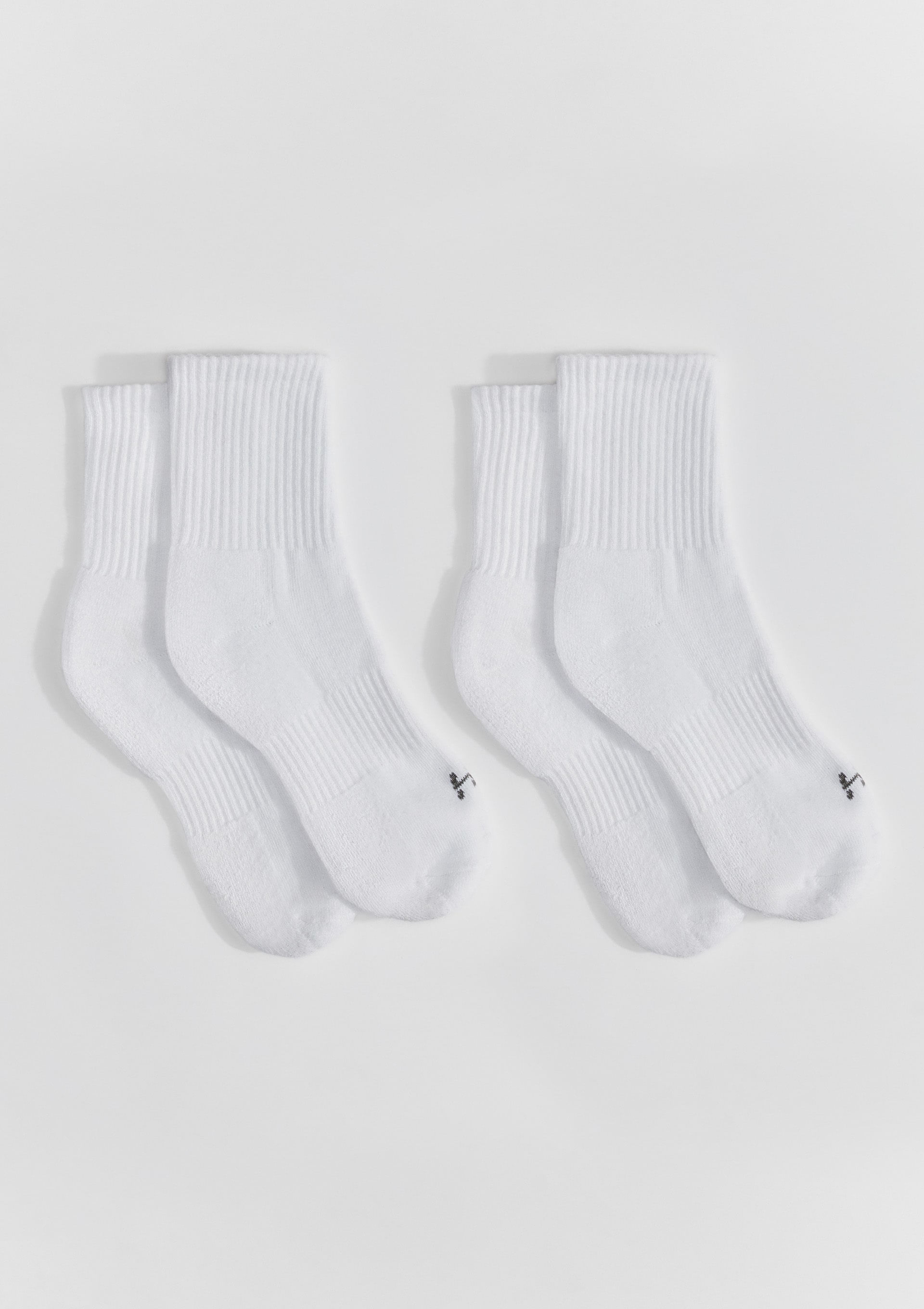 Kit 2 Pares de Meia Esportiva Cano Longo - Branco