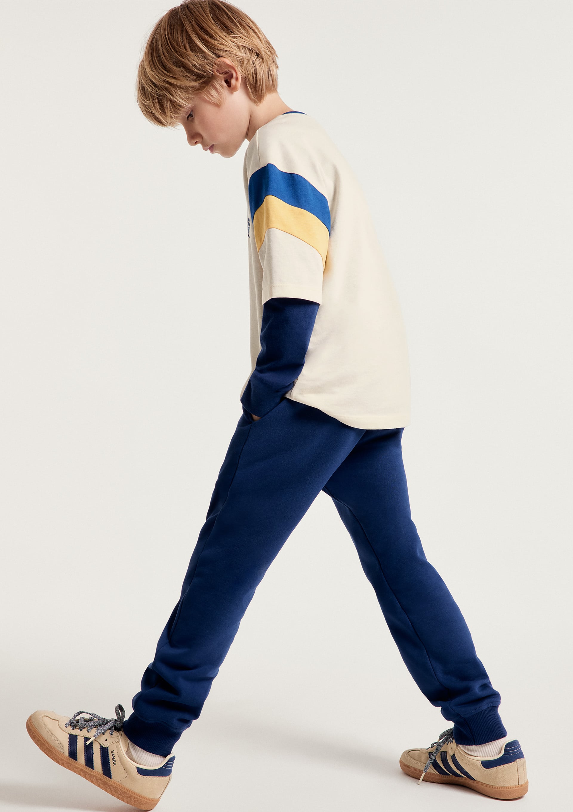Calça Básica Infantil Unissex Jogger - Azul