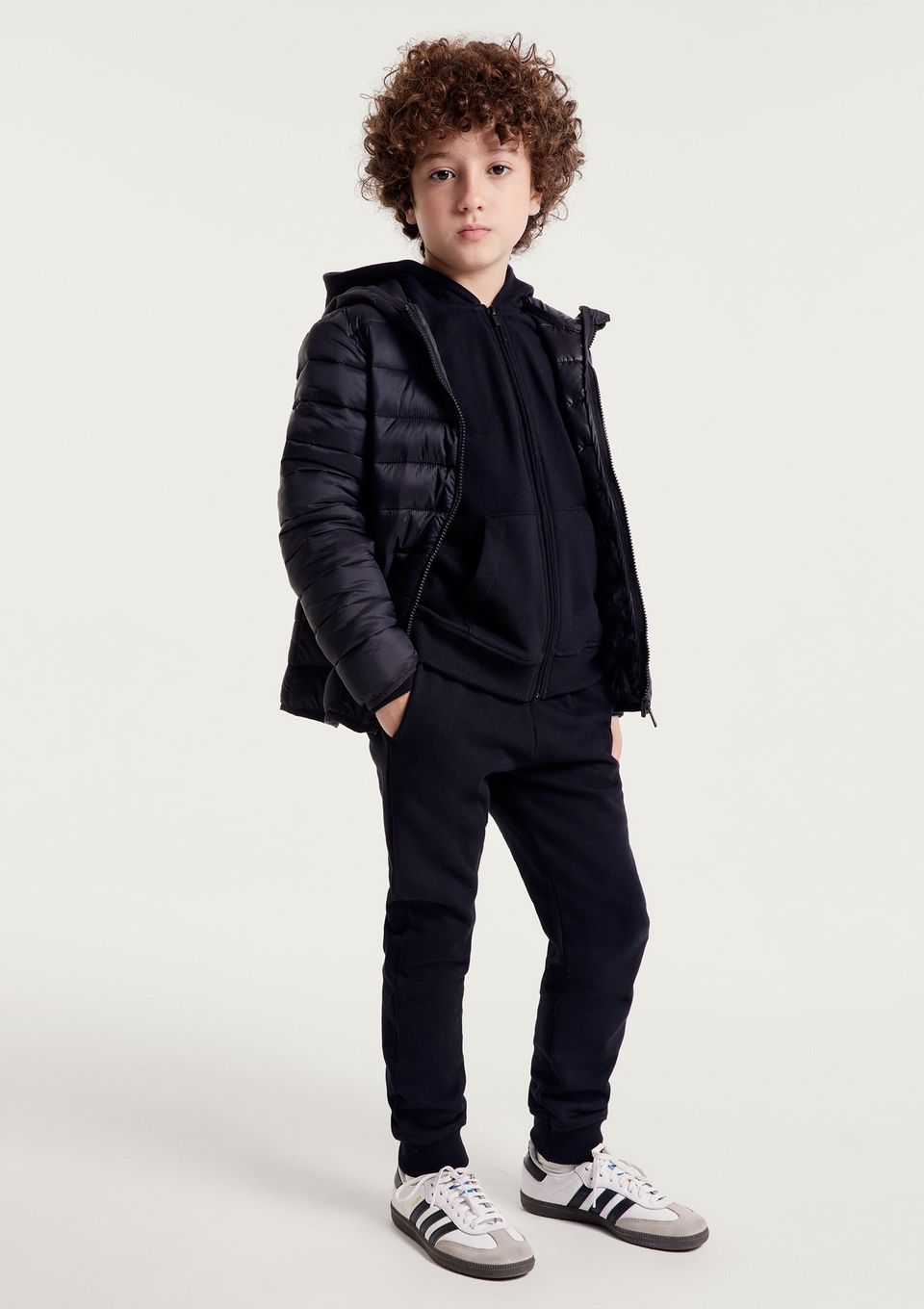 Calça Básica Infantil Unissex Jogger - Preto