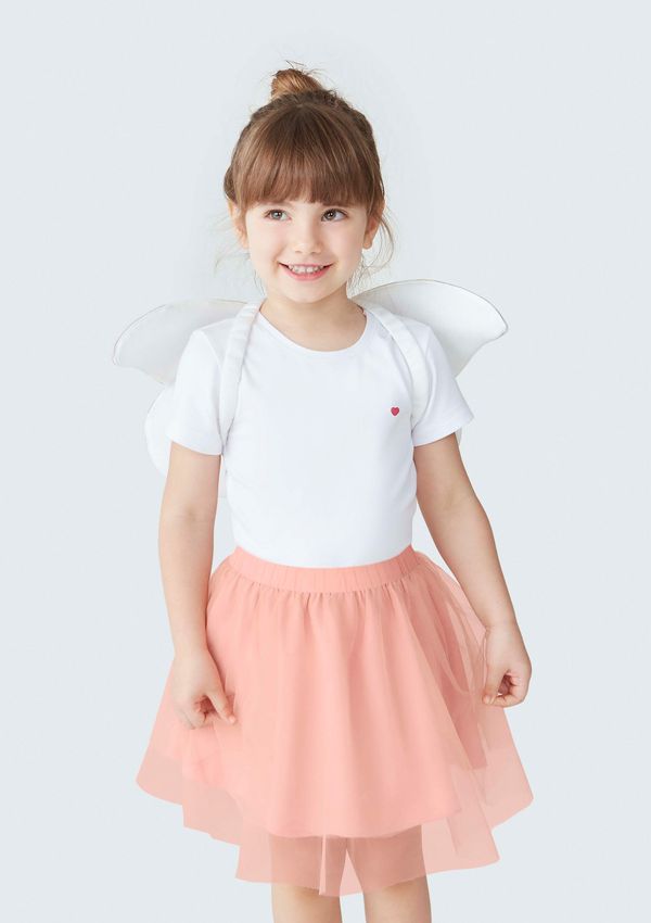 Saia Infantil Rodada em Tule - Rosa 002