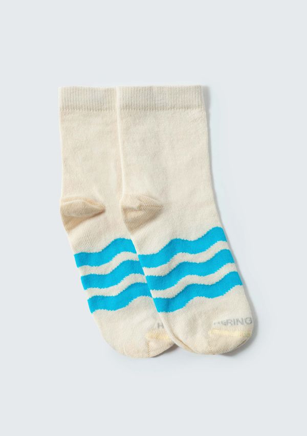 Meia Infantil Unissex Cano Médio Hering Kids - Off white G