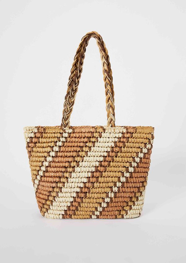 Bolsa Feminina Grande De Palha - Marrom UNI