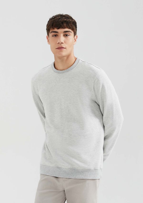 Blusão Básico Masculino Comfort Em Moletom Peluciado - Cinza G