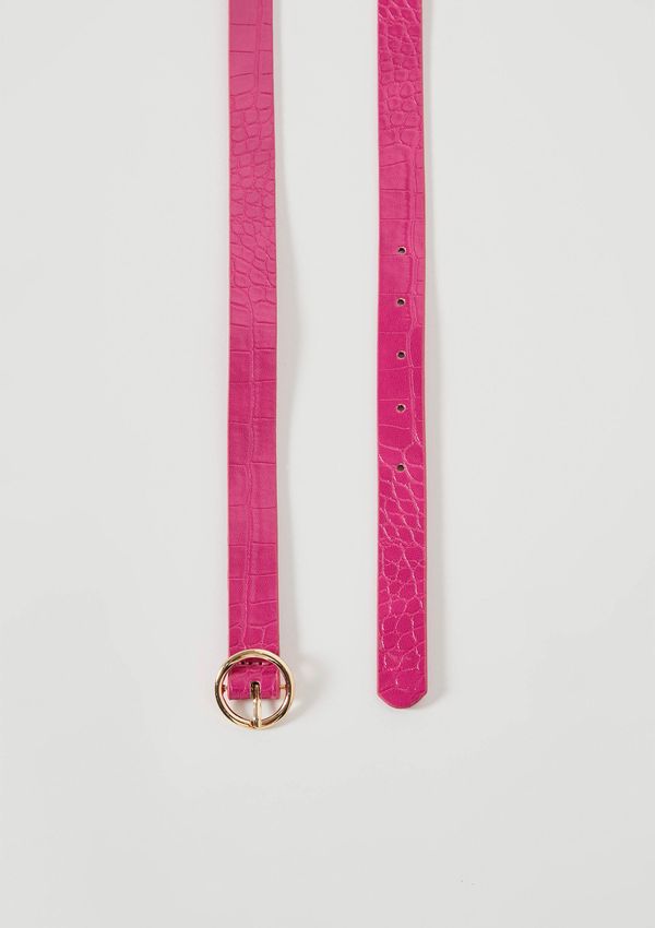 Cinto Feminino Croco Com Fivela - Rosa G