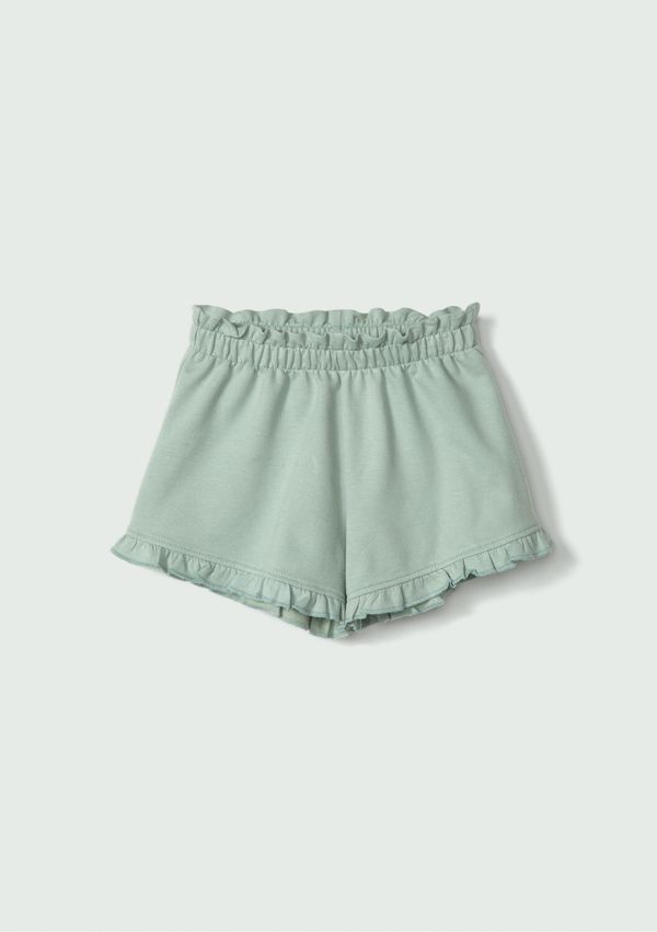 Shorts Infantil Menina Toddler Em Moletom - Verde 003