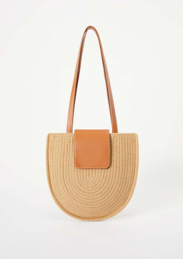 Bolsa Feminina Flat Média De Corda - Bege UNI