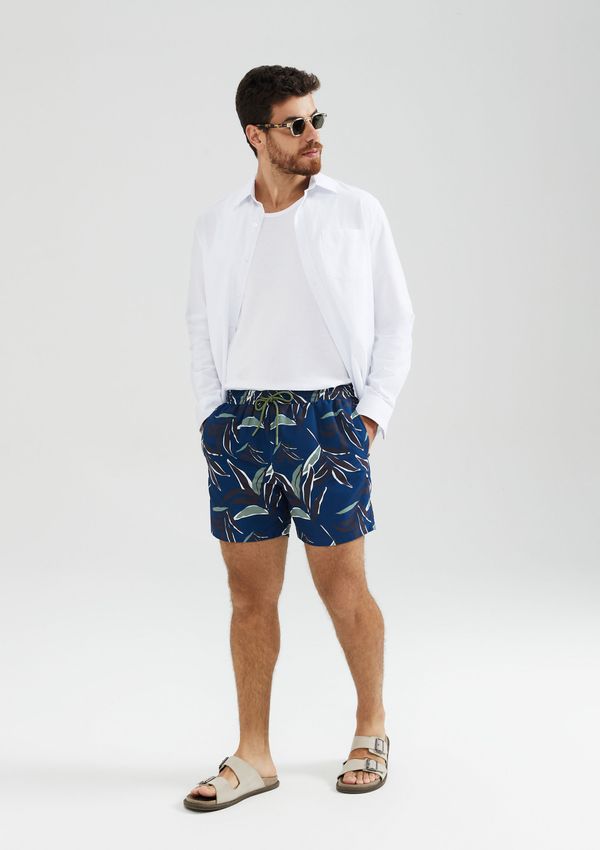 Shorts Praia Masculino Estampado - Azul M