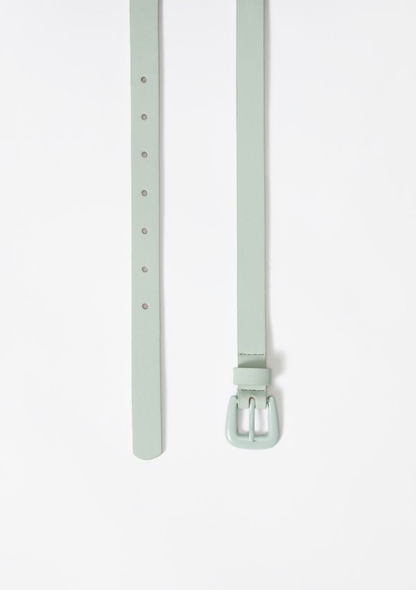 Cinto Feminino Fino Com Fivela De Metal - Verde G