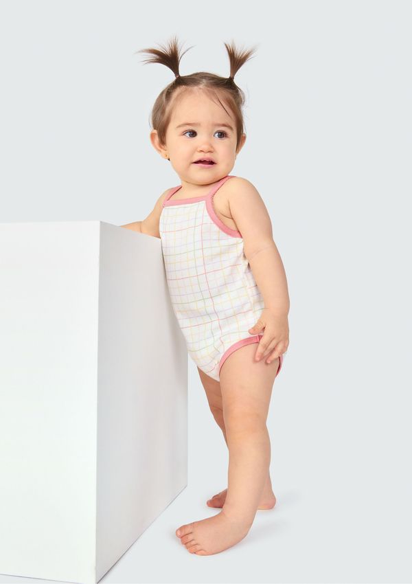 Kit Com 2 Bodies Bebê Menina - Off white 06M