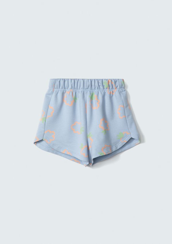 Shorts Infantil Menina Toddler Estampado - Azul 003