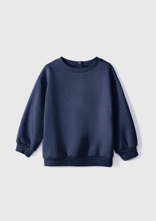Blusão Básico de Moletom Infantil Unissex Toddler - Azul 002