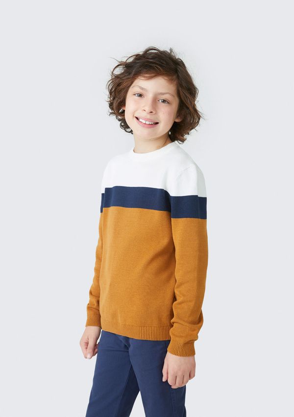 Blusão Infantil Menino Em Tricô - Azul 010