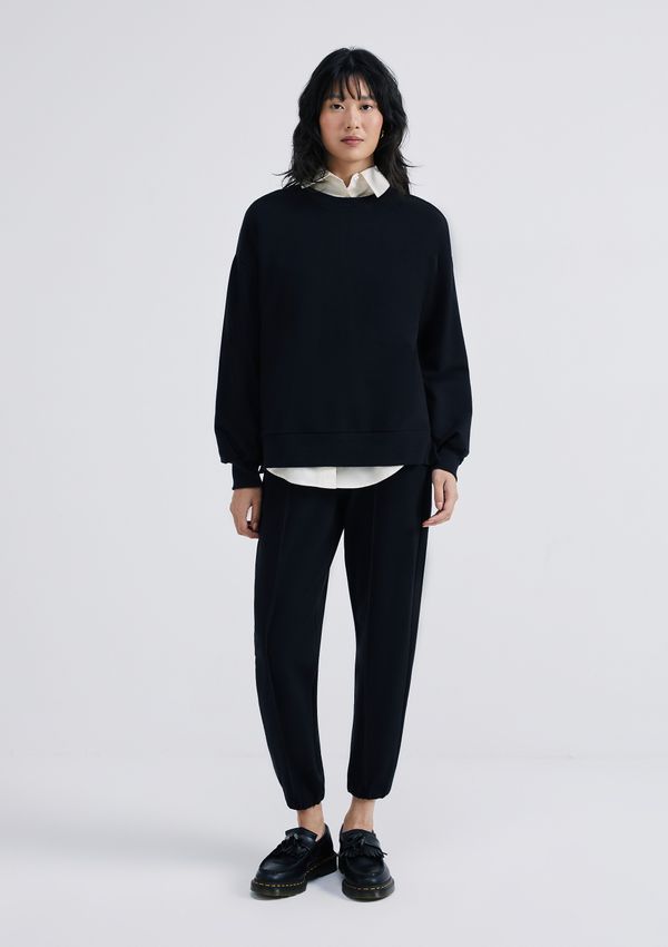 Calça Feminina Carrot Em Moletom Peluciado - Preto G