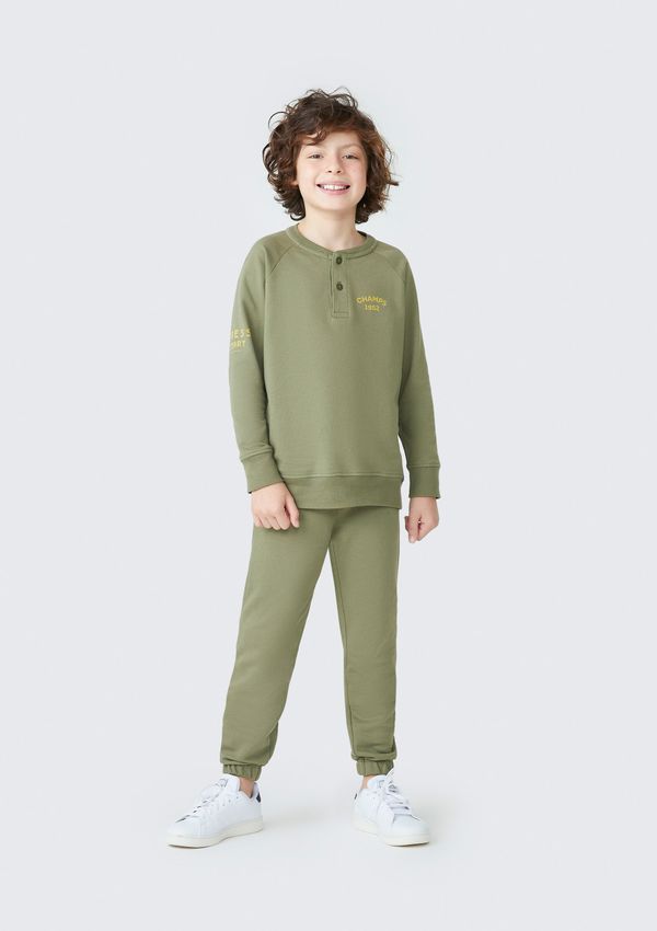 Conjunto de Moletom Infantil Menino Com Estampa - Verde 008