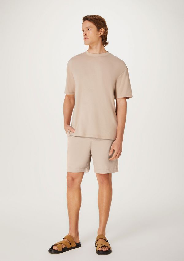 Bermuda Masculina Reta Chino Em Sarja - Bege P