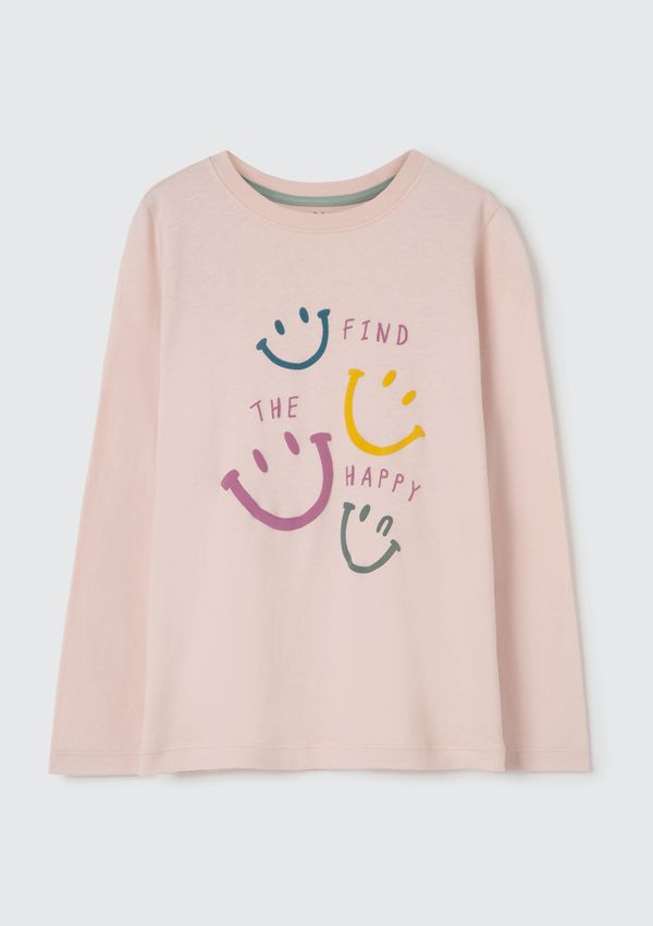 Blusa Infantil Menina Manga Longa Com Estampa Hering Kids - Rosa 014