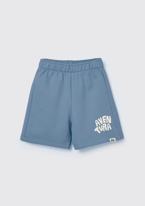 Shorts Básico Infantil Menino Toddler Com Estampa - Azul 001