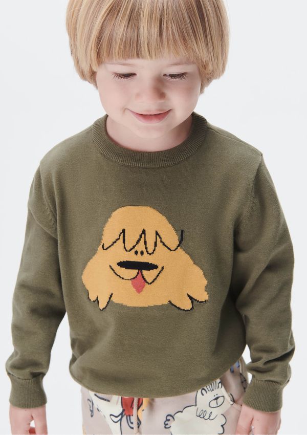 Blusão Infantil Menino Toddler Em Tricô - Verde 004