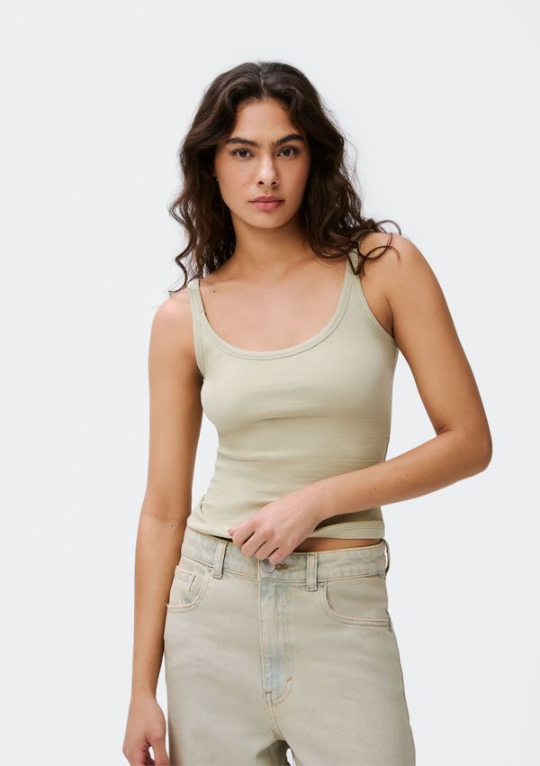 Regata Decote U Em Ribana - Verde M