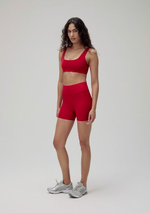 Bermuda Esportiva Feminina - Vermelho