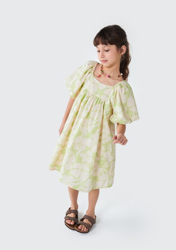 Vestido Curto Infantil - Verde 008