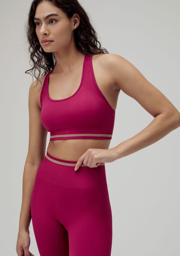 Top Esportivo Nadador Sem Costura - Rosa P