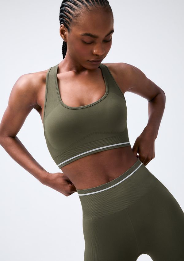 Top Esportivo Nadador Sem Costura - Verde M