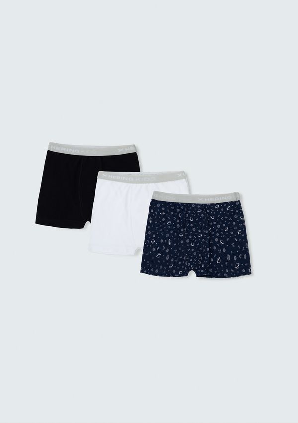 Kit Com 3 Cuecas Infantil Boxer - Multicolorido 010