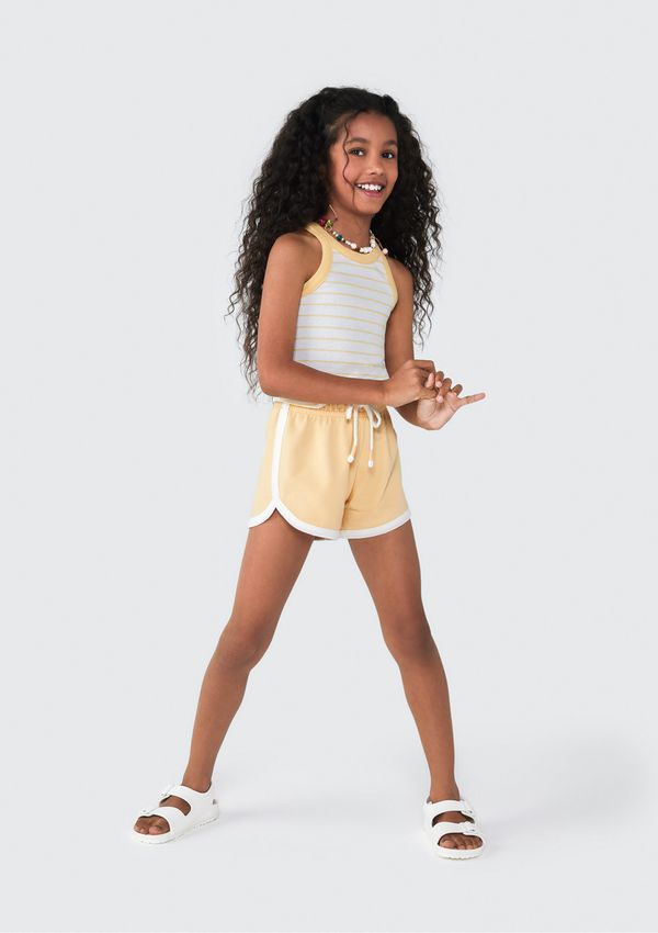 Shorts Infantil Menina - Amarelo 014