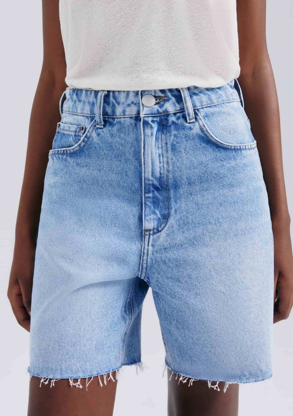 Bermuda Jeans Feminina Barra A Fio - Azul 044