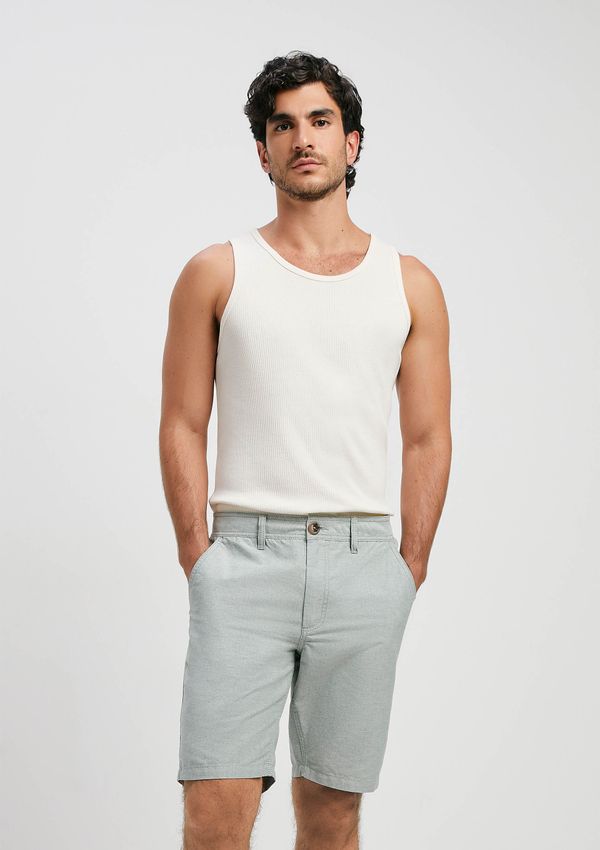 Bermuda Masculina Chino Fio Tinto - Verde 044