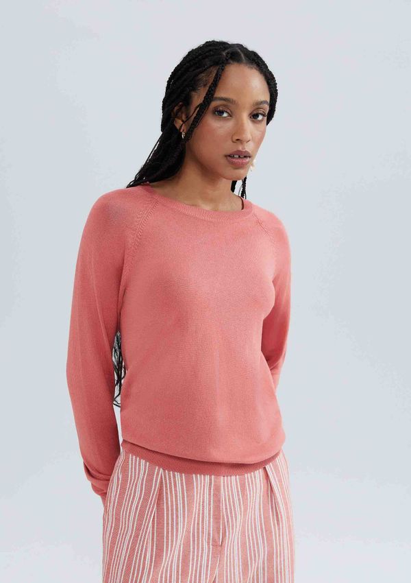 Blusão Feminino Em Tricô De Poliamida - Rosa P