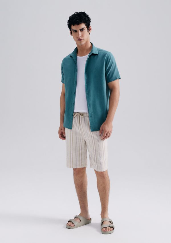 Bermuda Masculina Texturizada - Creme XXG