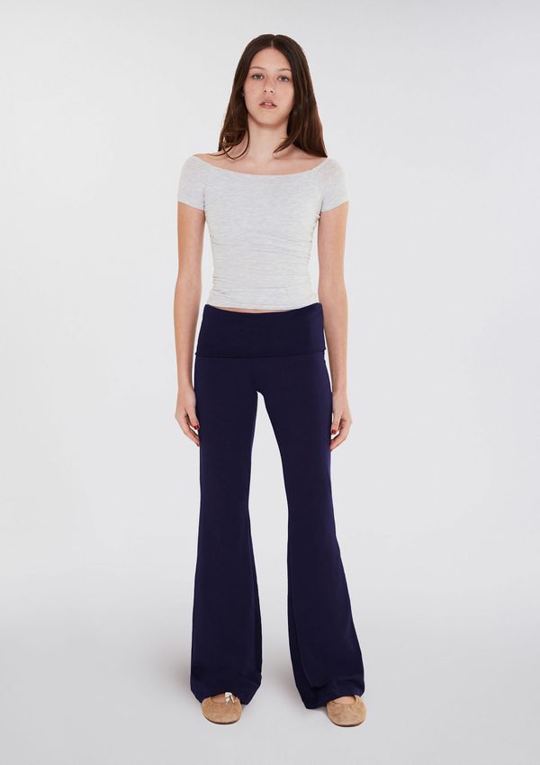 Calça Teen Flare Com Cós Dobrável - Azul XP