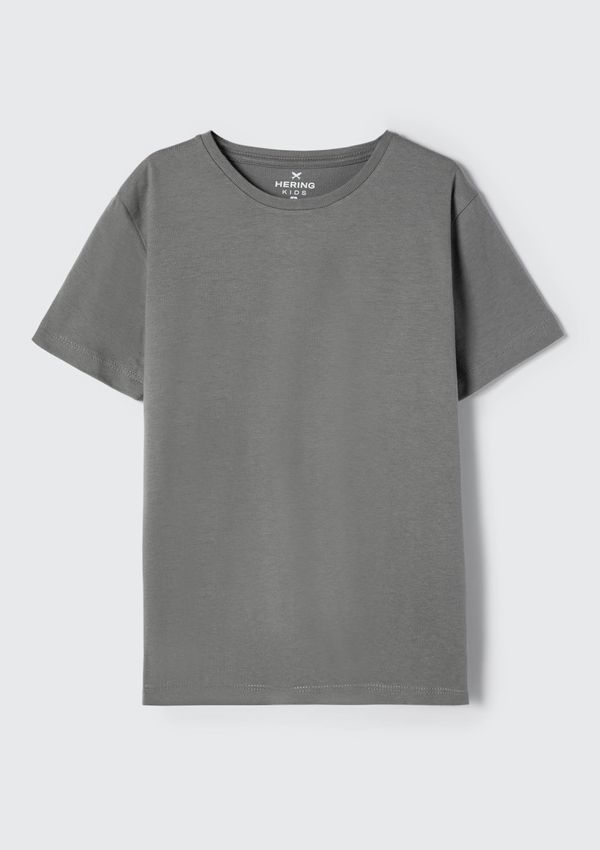 Camiseta Básica Infantil Menino Manga Curta Slim - Cinza 003