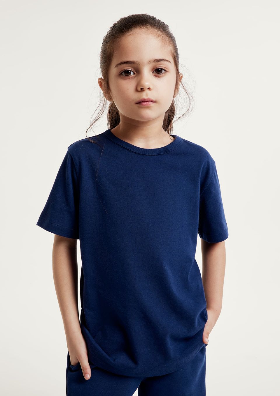 Camiseta Básica Infantil Unissex Regular - Azul