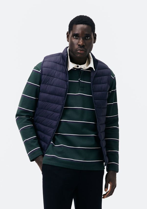 Colete Básico Masculino Puffer Comfort - Azul G