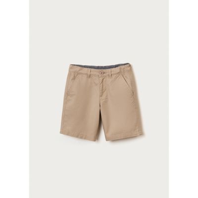 Bermuda Básica Infantil Menino Chino - Bege
