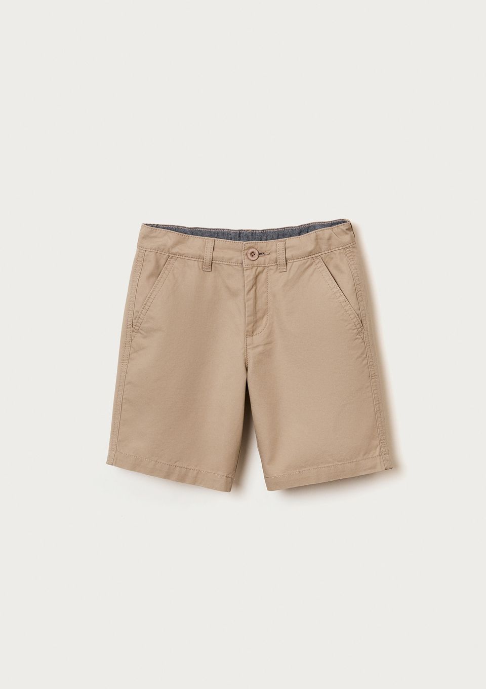 Bermuda Básica Infantil Menino Chino - Bege