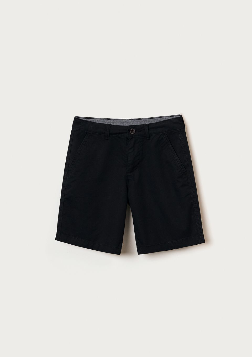 Bermuda Básica Infantil Menino Chino - Preto
