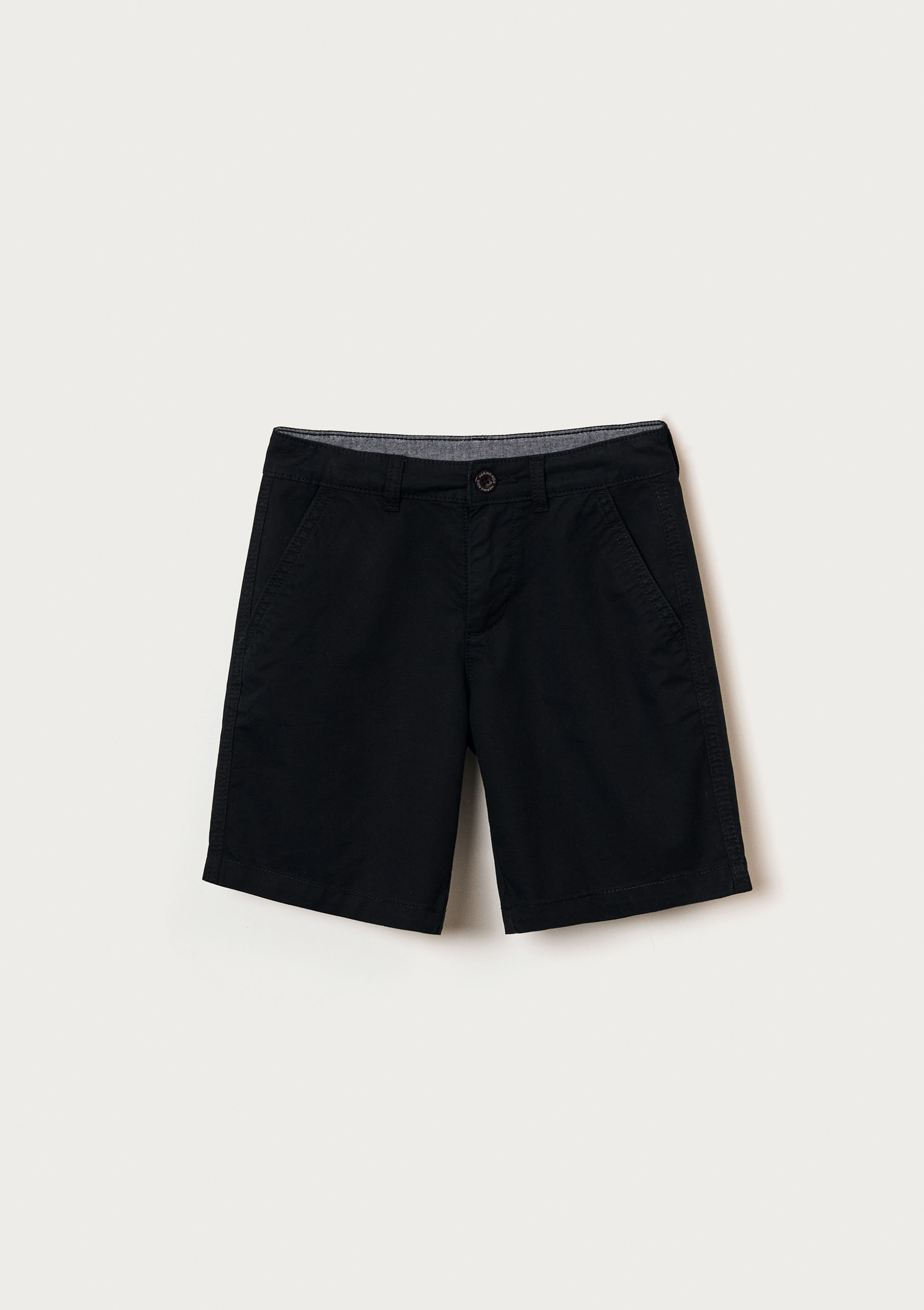Bermuda Básica Infantil Menino Chino - Preto