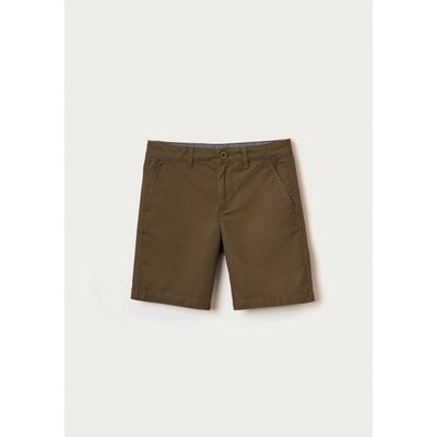 Bermuda Básica Infantil Menino Chino - Verde