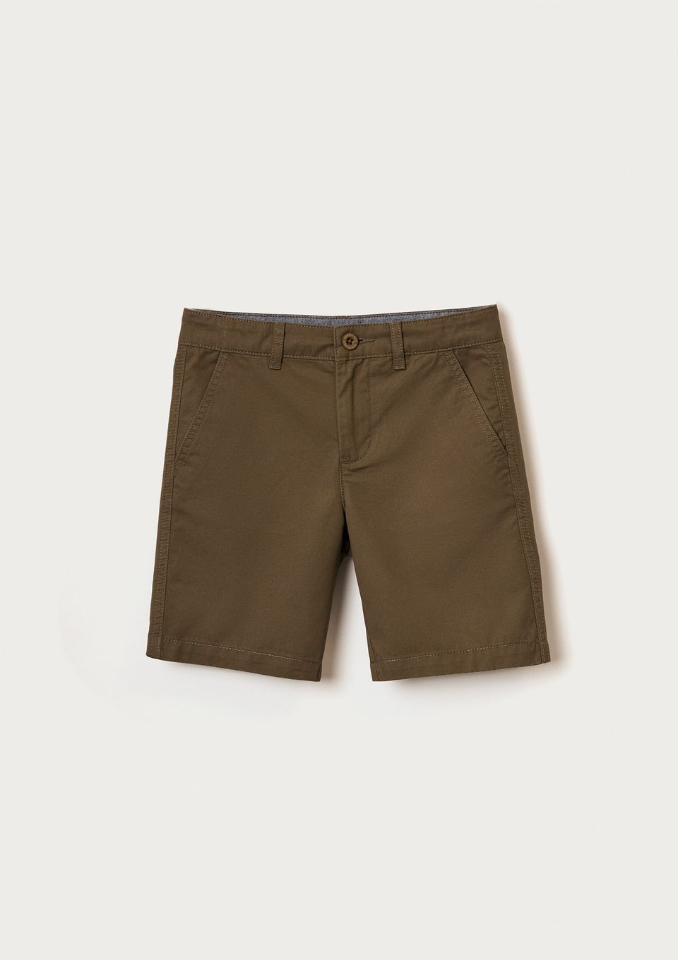 Bermuda Básica Infantil Menino Chino - Verde