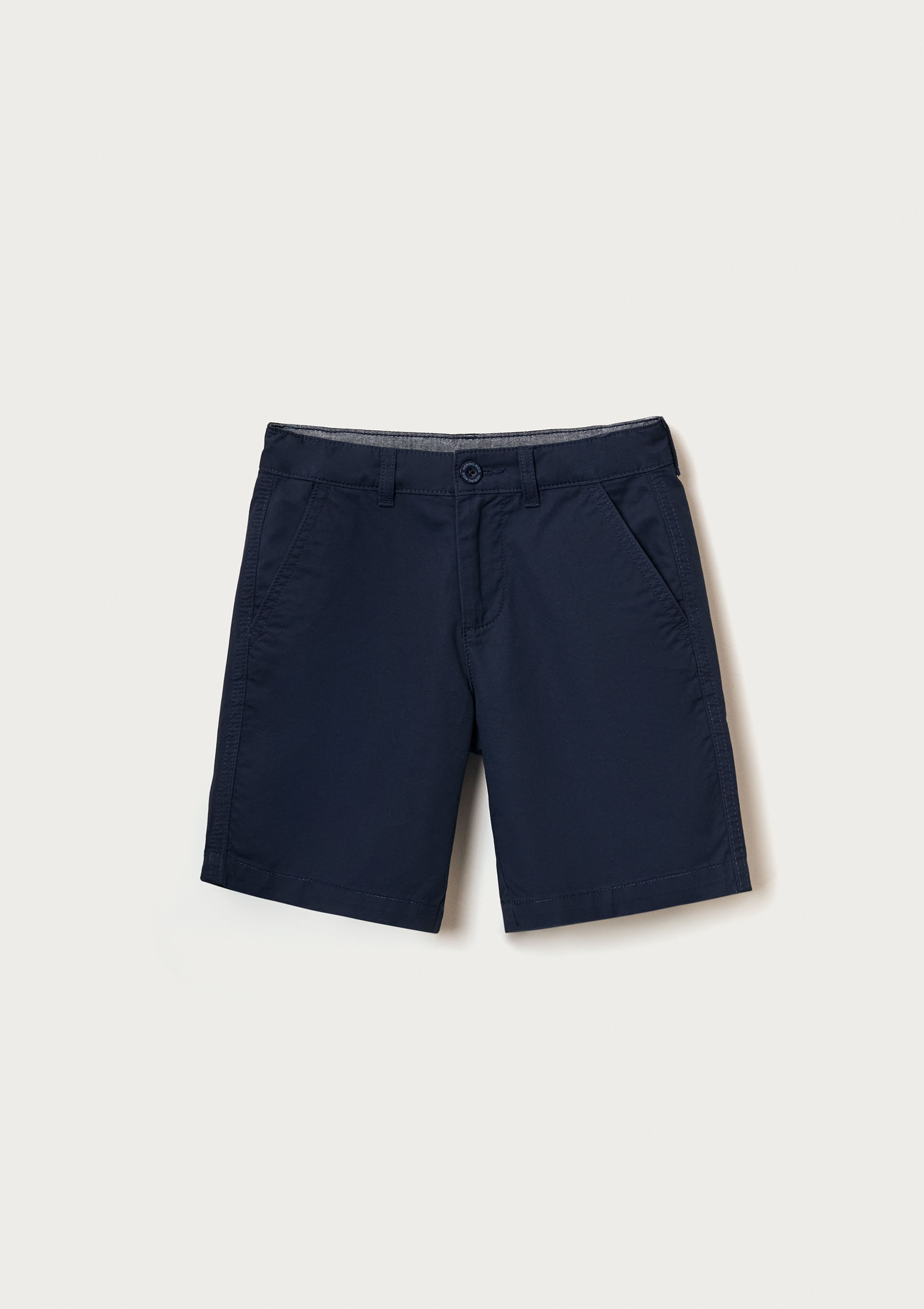 Bermuda Básica Infantil Menino Chino - Azul