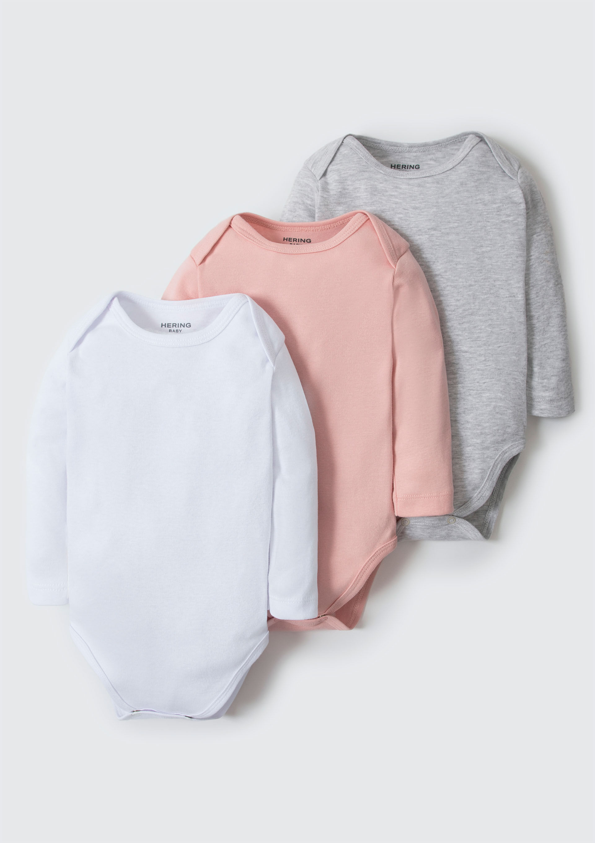 Kit com 3 Bodies Bebê Unissex Manga Longa - Multicolorido — Hering