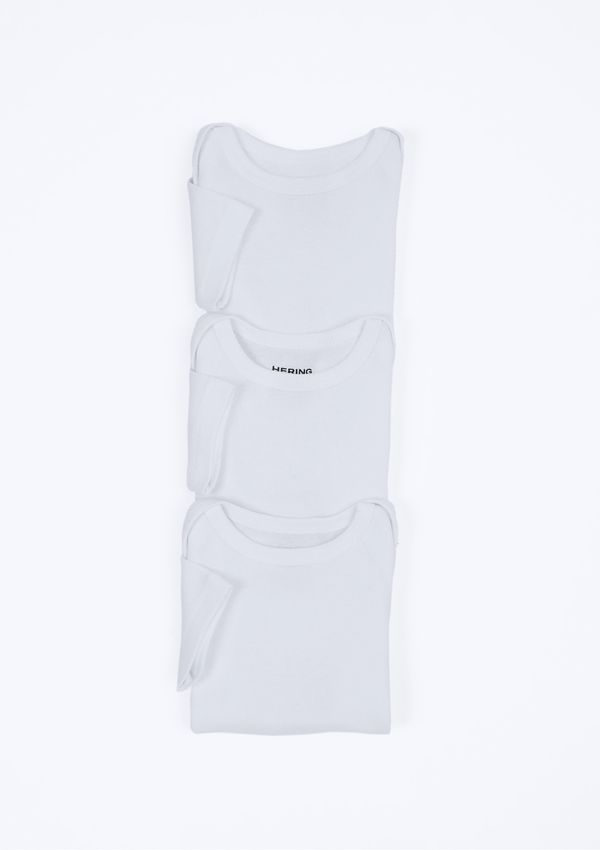 Kit Com 3 Bodies Bebê Unissex Manga Curta - Branco 24M