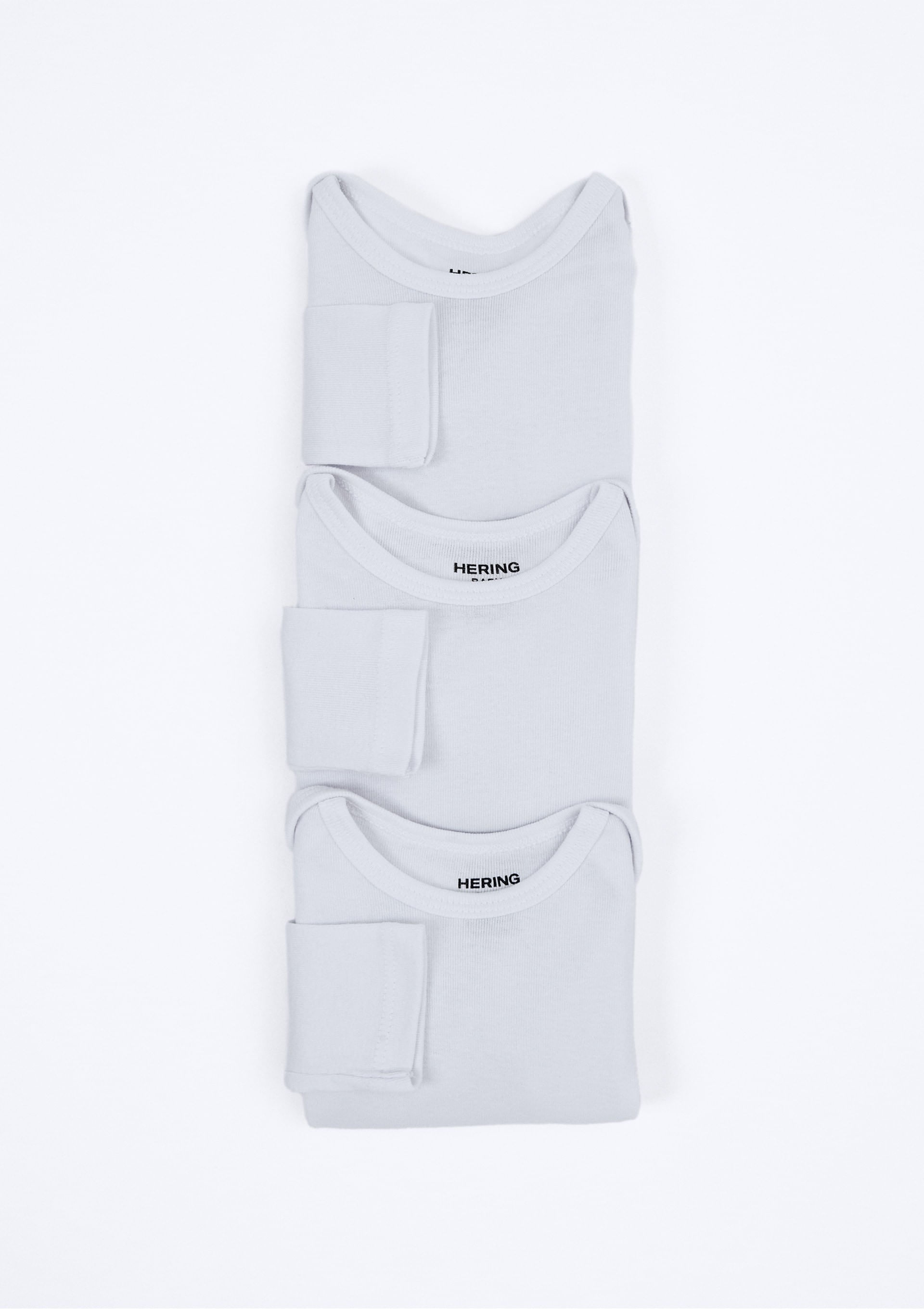Kit com 3 Bodies Bebê Unissex Manga Longa - Branco — Hering