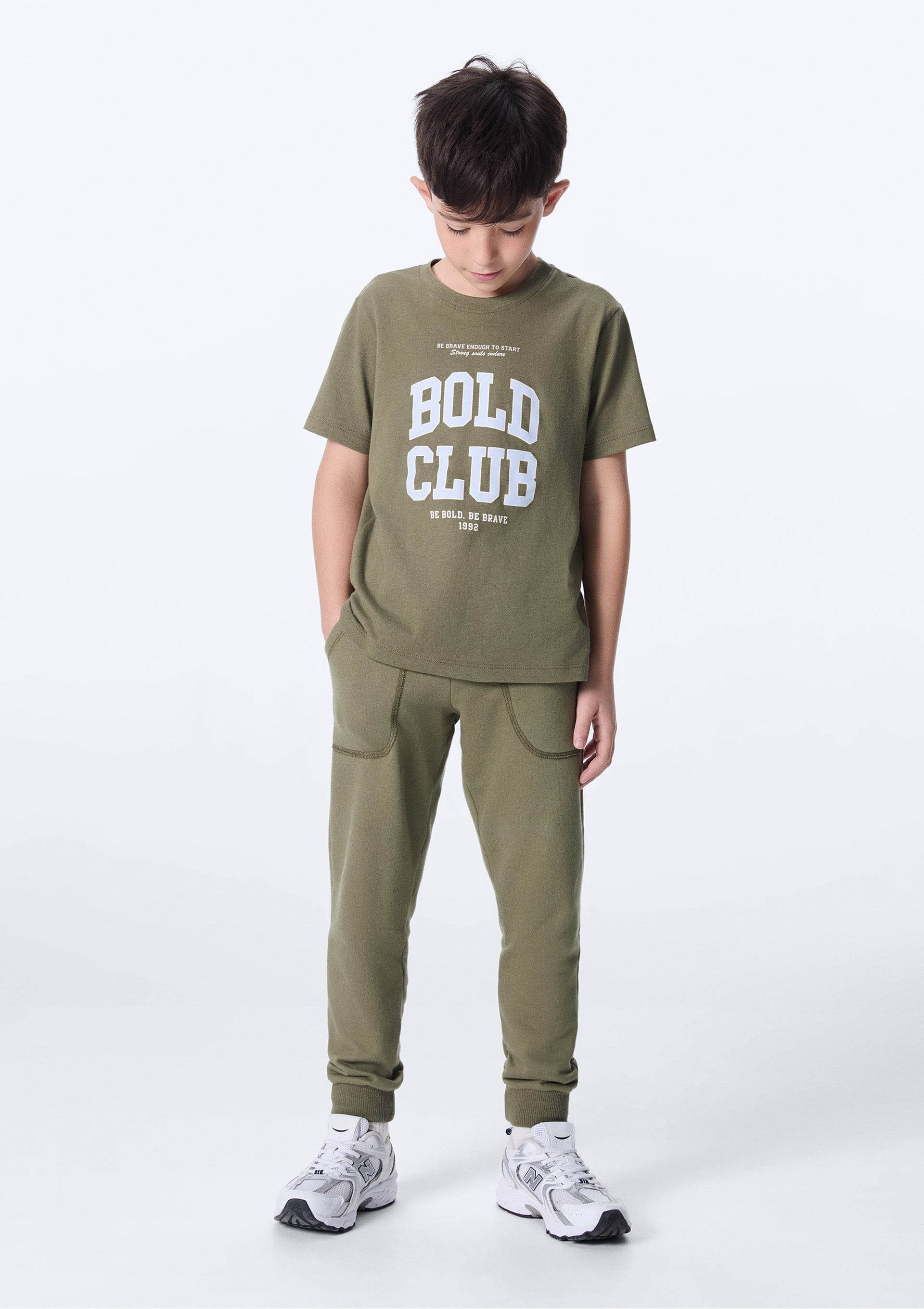 Calça Básica Infantil Menino em Moletom Peluciado com Bolso - Verde — Hering