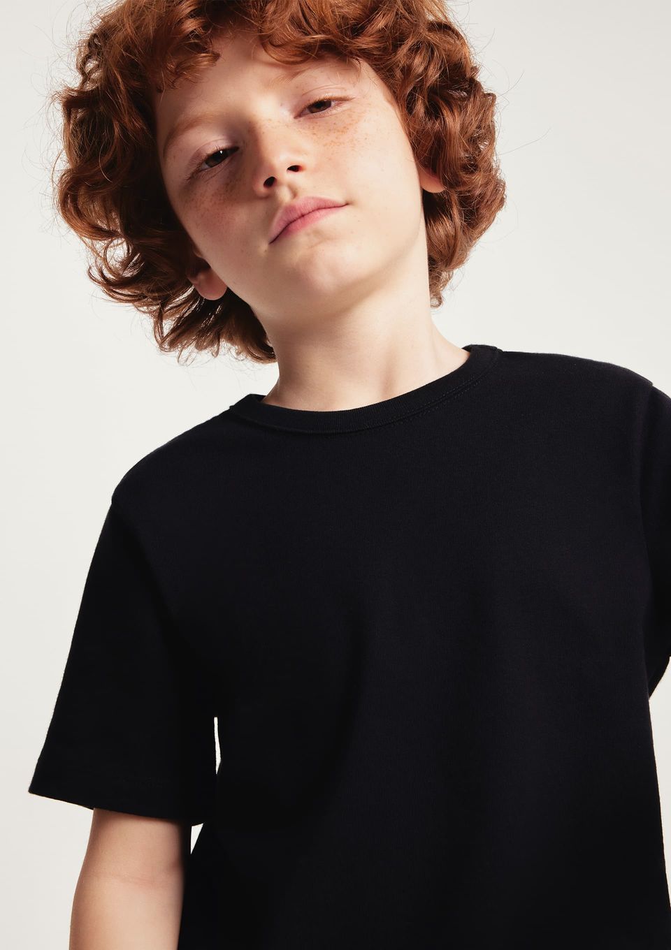 Camiseta Básica Infantil Unissex Regular - Preto
