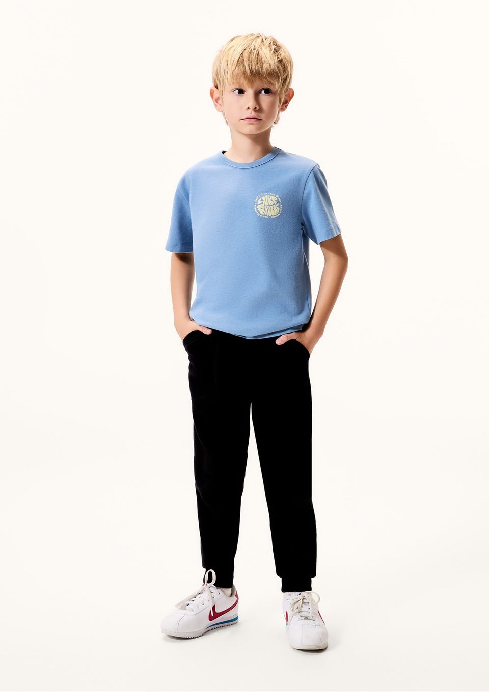 Calça Básica Infantil Menino em Moletom Peluciado com Bolso - Preto